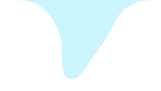 Blue liquid forming a wave shape against a transparent background.